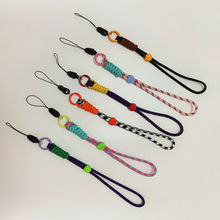 新款手工编织ins彩色可调节挂脖绳 手机壳钥匙扣防丢涤纶手腕绳
