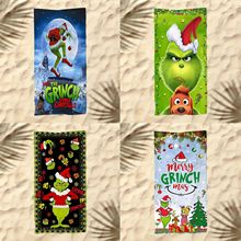 亚马逊外贸跨境爆款格林传奇沙滩巾数码印花绿毛怪沙滩浴巾毛巾