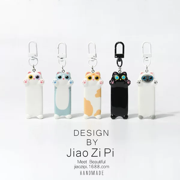 Cartoon Cute Cat Keychain Pendant, Cute and Well-Behaved Backpack Pendant, Sweet and Versatile Compact Jewelry