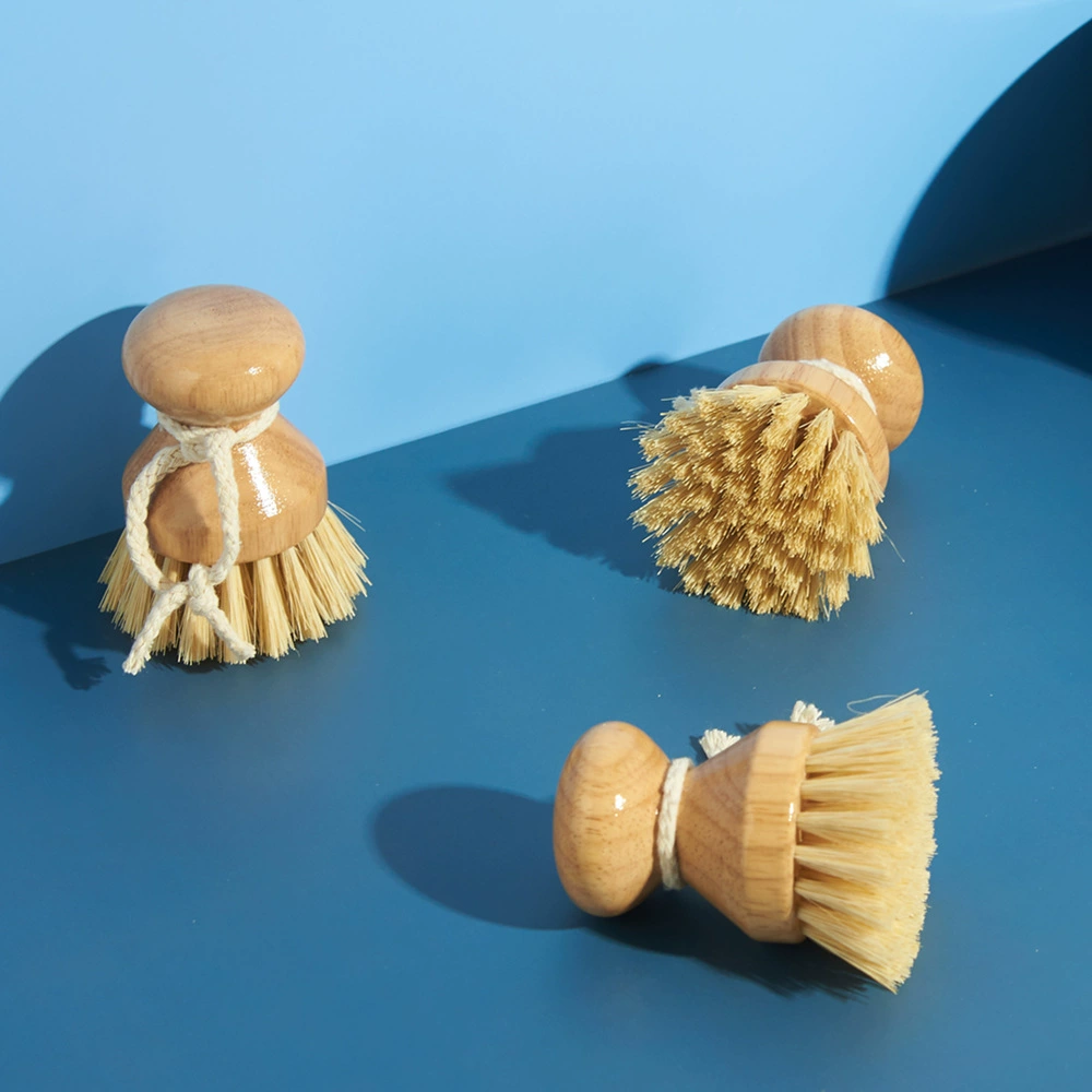 Товары для повседневного использования, кухонные принадлежности, щетка для кастрюли из цельного дерева, мексиканская белая, коричневая шелковая щетка для кастрюли, кухонная щетка для чистки, щетка для кастрюли с деревянной ручкой