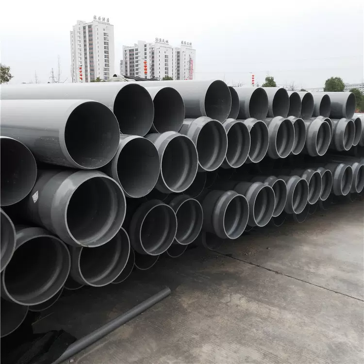 UPVC大口径埋地排污管环刚度6级8级无压排水用硬质塑料管315 400
