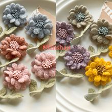 韩版3.8cm毛呢花diy手工花发饰头饰配件胸花鞋花圈呢布艺花朵
