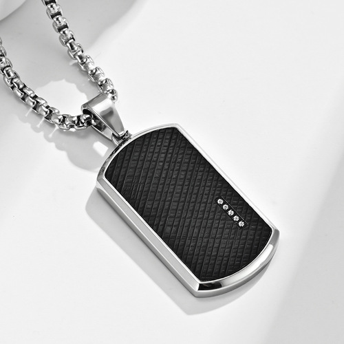 New men's all-match trendy accessories Men's accessories personalized niche titanium steel pendants Stainless steel couple necklaces