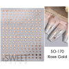 Nail stickers, fake nails contains rose, sticker for nails, wholesale, pink gold