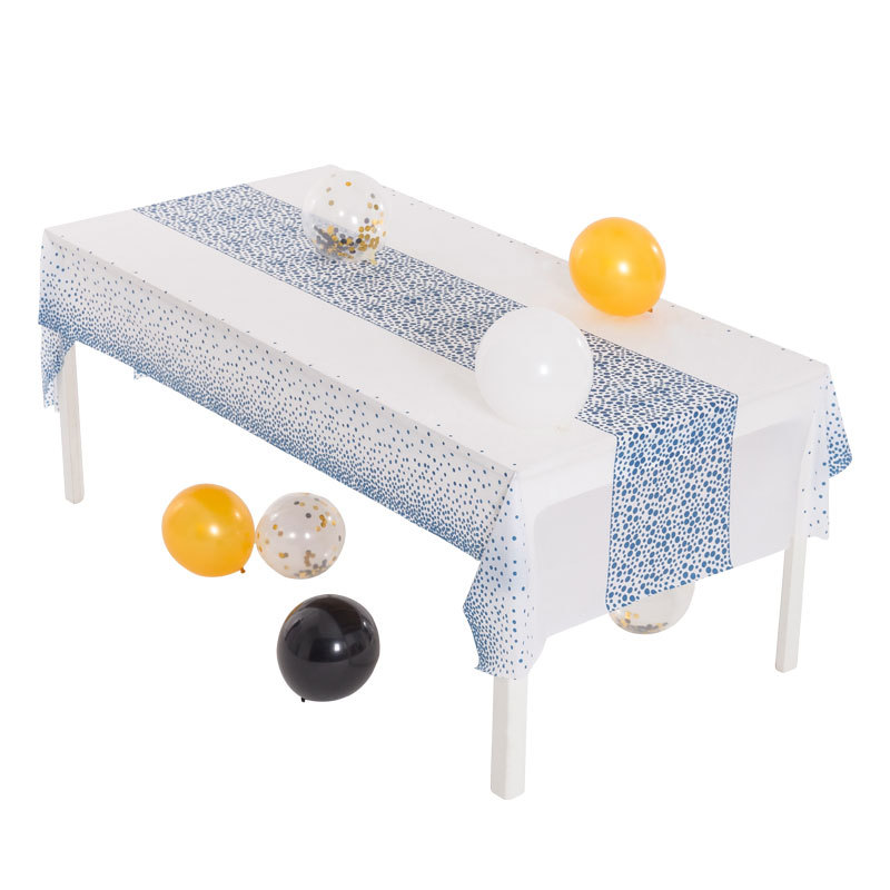 Party tablecloth, PEVA dining table, disposable tablecloth, European waterproof, oil resistant, and washable tablecloth_voghion.com