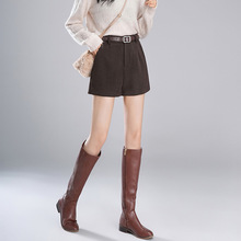 2024秋冬新款短裤高腰羊毛昵外穿休闲百搭裤子淘宝天猫京东抖音一