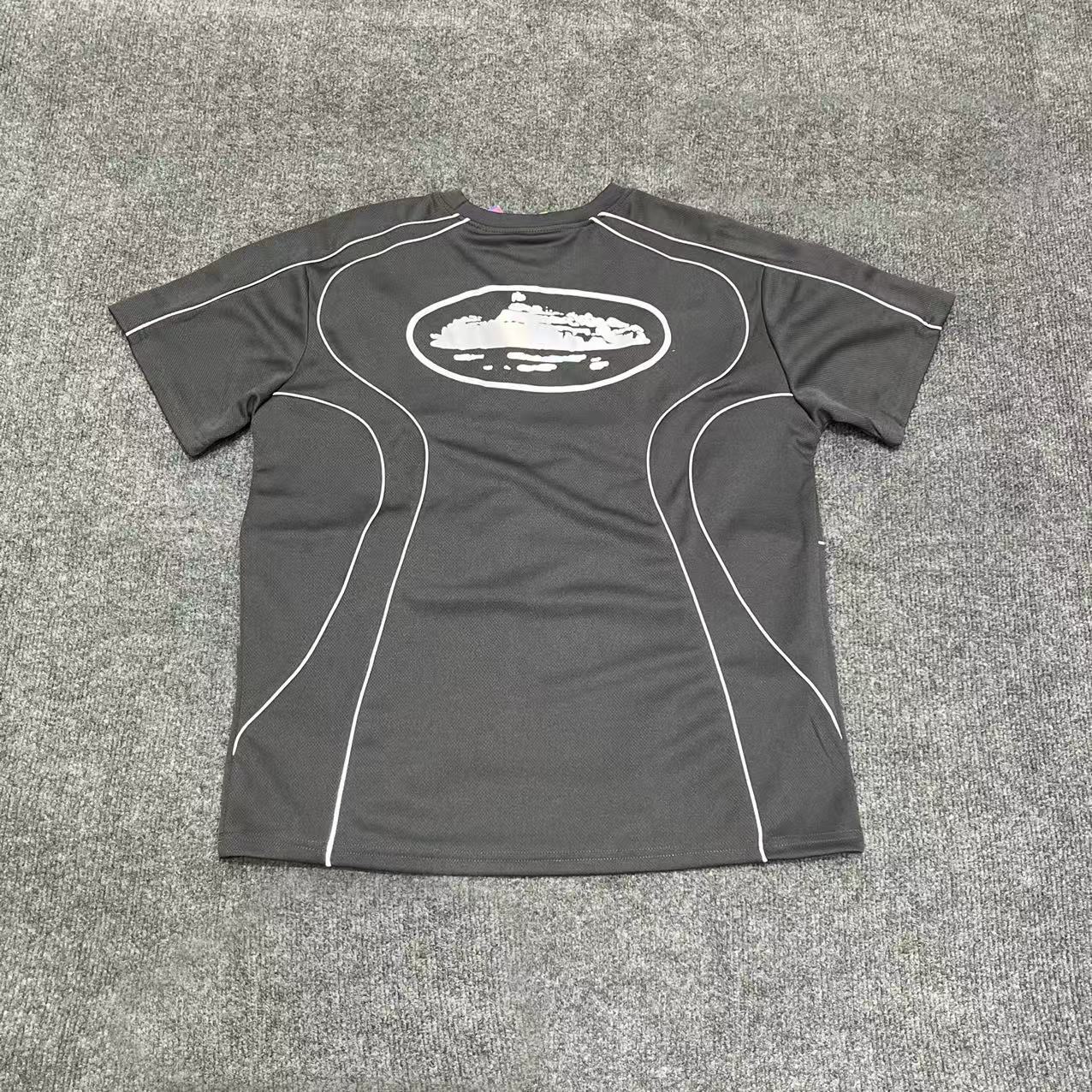 Marca de moda europea y americana transfronteriza Alcatraz Camiseta de manga corta con estampado de letras reflectantes Traje de pantalones cortos casuales de calle para hombres y mujeres