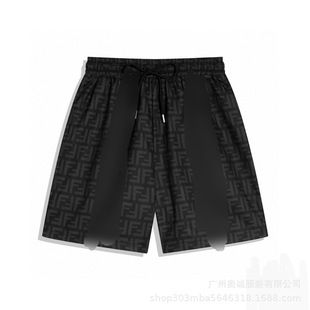 Cross-Border F Brand 25Ss Summer Men's Beach Shorts with Inner Mesh, Casual Loose Fit, Unisex Couple's Beach Shorts