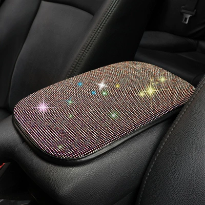 Armrest box Car Armrest Box Mat, Creative - black-colored-diamond