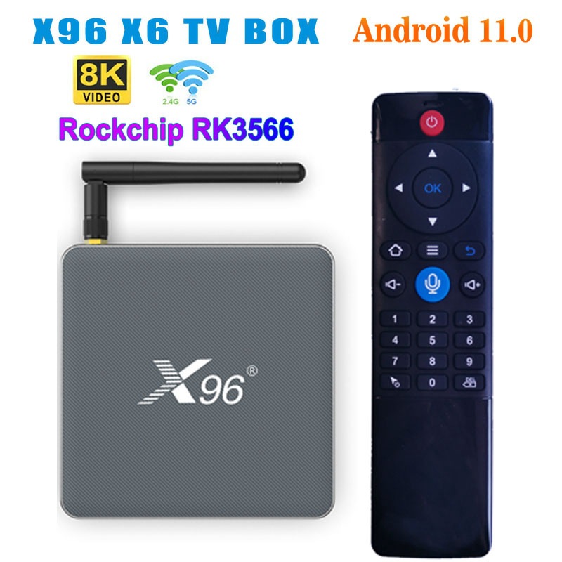 X96X63566 Set-Top Box Android 11 Tv Box Bluetooth Voice Tvbox Screen Projection 8K Dual-Band Ultra High Definition