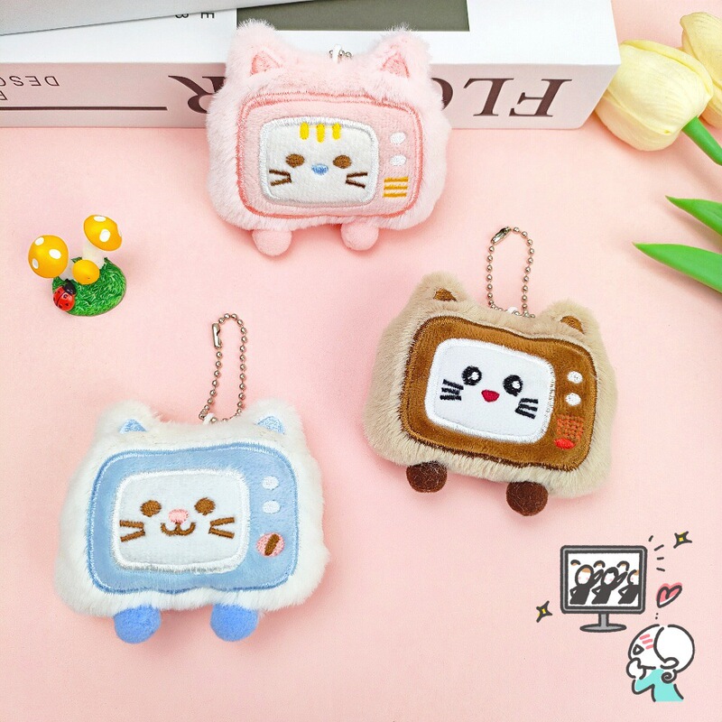 New Cartoon Tv Plush Pendant, Cute Cat Expression Doll, Accessory for Backpack, Keychain, and Hanging Decoration New Cartoon Tv Plush Pendant, Cute Cat Expression Doll, Accessory for Backpack, Keychain, and Hanging Decoration