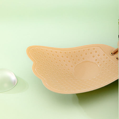 Manufacturer wholesale pull-up invisible bra silicone latex patch Amazon wedding dress angel wings drawstring chest patch push-up