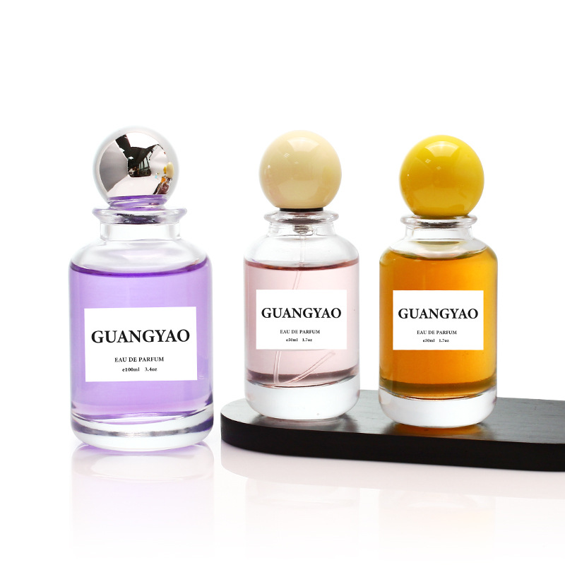 现货批发圆柱形香水瓶30ml50ml100ml便携分装瓶透明按压喷雾空瓶