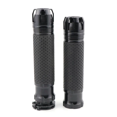 Motorcycle Modified Handlebar Grips, Scooter Aluminum Alloy Handlebar Grips, Cnc Grips 22mm, Ghost Fire Fuxi (Motorcycle Handle Cover) - 1-pair-in-pvc-box-black