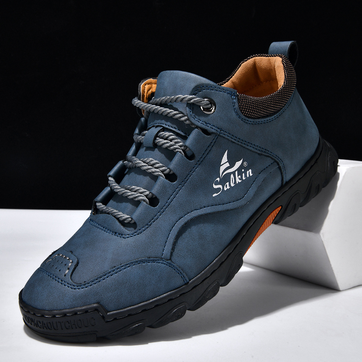 Men's Plus Size Pu Leather Casual Ankle Boots With Lace-up Design_voghion.com