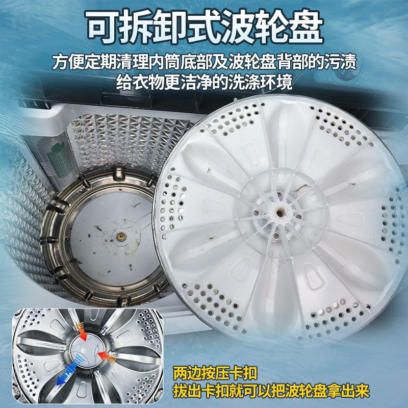 海棠双缸大容量钢8kg15家用波轮不锈钢桶半自动洗衣机KG双桶小型