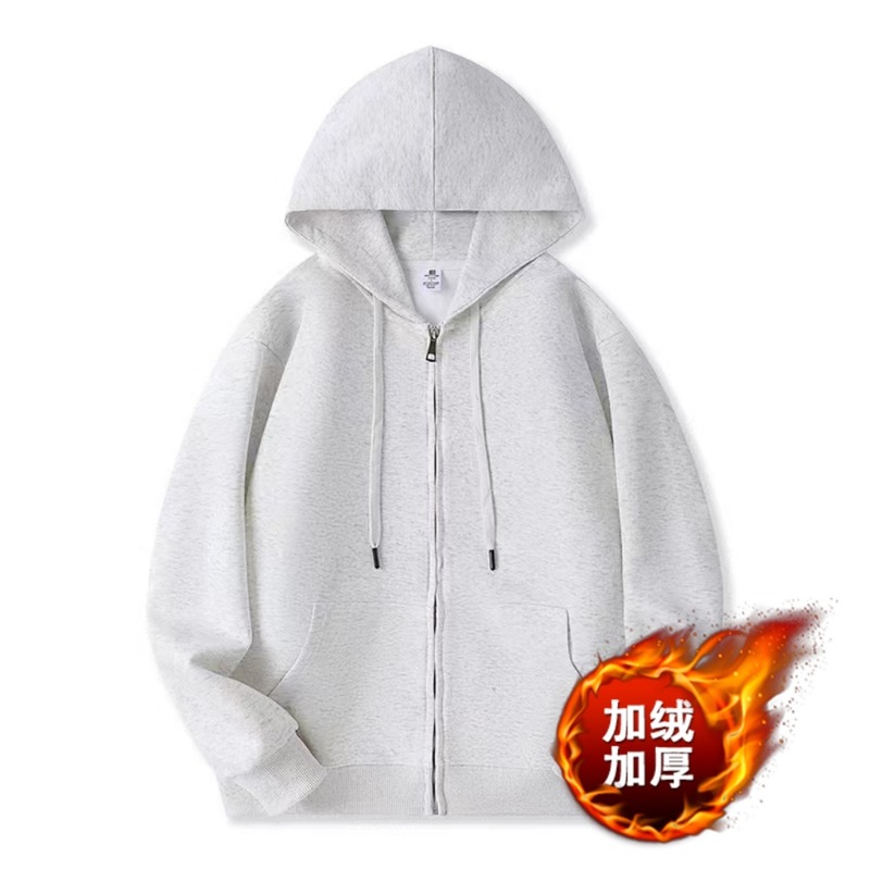 重磅连帽卫衣女2025新款秋冬灰色宽松外套慵懒风加绒休闲开衫上衣|undefined