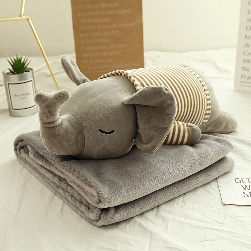 Oficina de dibujos animados almohada edredón de doble propósito almohada cojín del coche multi-funcional manta siesta Comercio exterior al por mayor