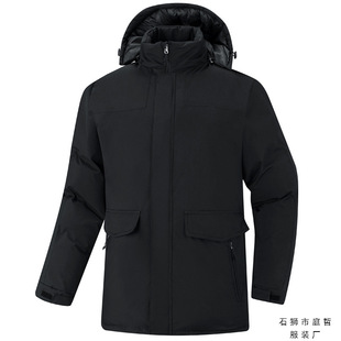 2023 winter new couple cotton-padded clothes sports leisure short training clothes warm outdoor windproof cotton-padded jacket hooded