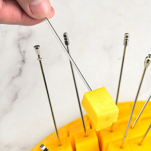 304 stainless steel metal creative fruit needle, fruit pick, cocktail pick, fruit fork, bartending set