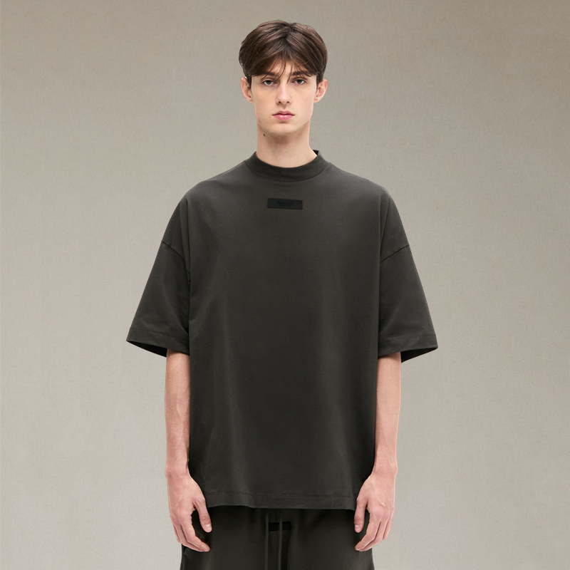 Solid cotton T-shirt for leisure for men and women