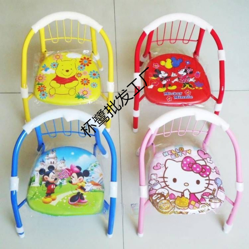 Baby Chair with Sturdy Iron Dining Table Backrest, Children's Sound-Resistant Dining Chair with Whistle for Toddlers