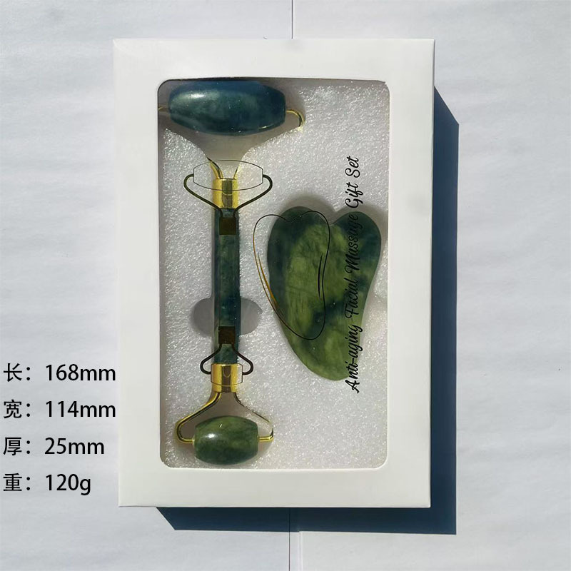 Jade Roller masajeador fábrica al por mayor polvo Crystal roller Jade beauty container Factory Jade roller suit