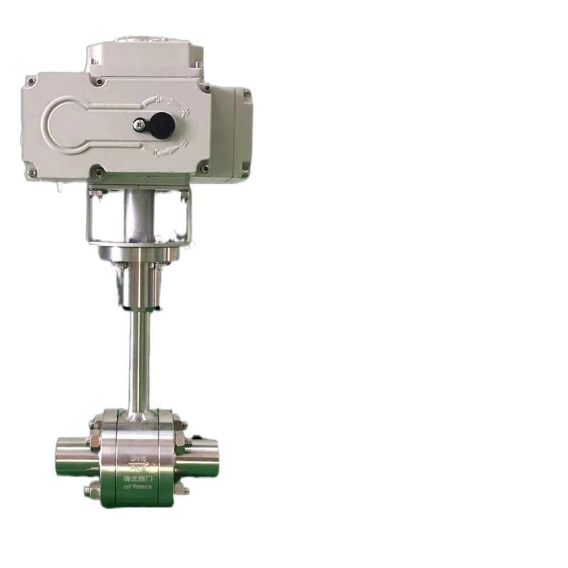 低温球阀电动焊接-196°液氮液氧DN25液化加气站防爆调节阀DQ961F