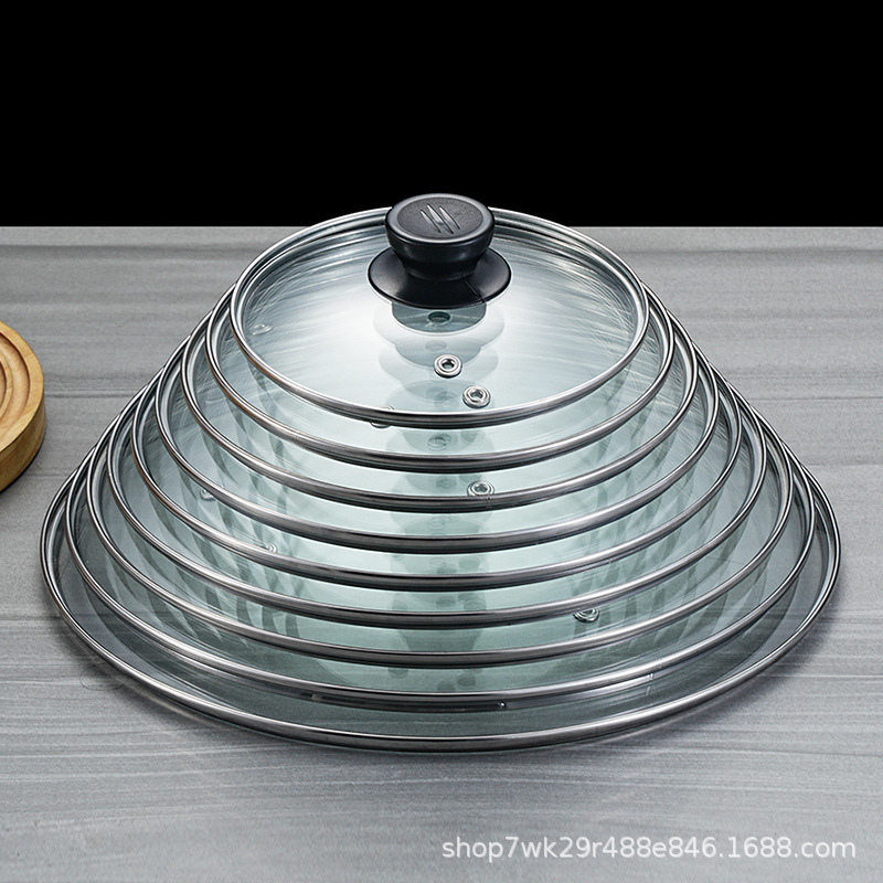 One-Piece Drop-Shipping Pot Lid, G-Shaped Lid, Universal Tempered Glass Lid, Non-Stick Pot, Steamer, Soup Pot, Household Transparent Lid One-Piece Drop-Shipping Pot Lid, G-Shaped Lid, Universal Tempered Glass Lid, Non-Stick Pot, Steamer, Soup Pot, Household Transparent Lid