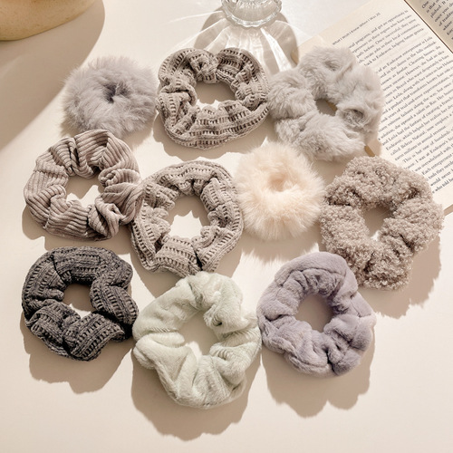 毛绒猪大肠发圈可爱皮筋发绳发饰批发头绳大肠橡皮筋头绳大肠圈女