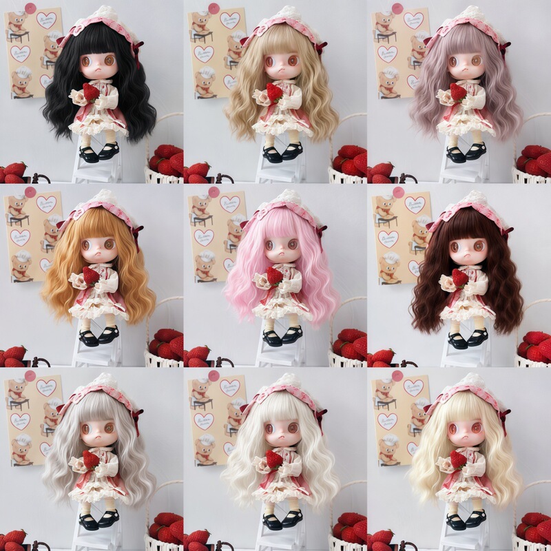 Zsiga Sister's wig with curly hair and bangs, gingerbread man style, soft silk wool curls, can be trimmed for styling