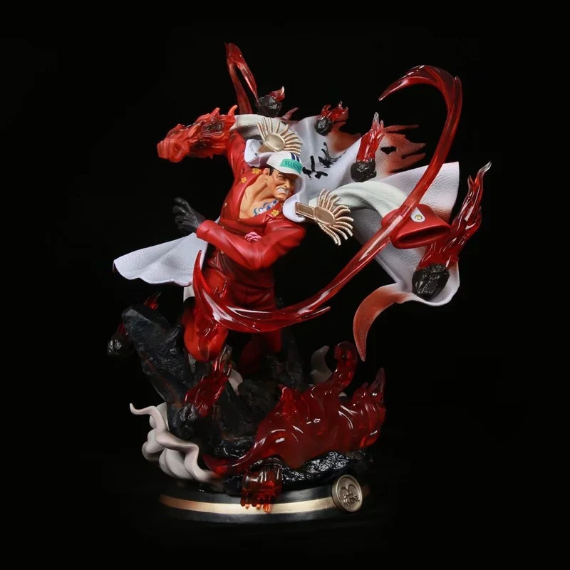 One Piece Gk Oversized Burning Wind Admiral Aokiji Battle Scene Light-Up Statue Boxed Figure