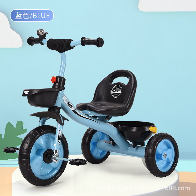 Triciclo de Empuje Infantil 1-3-6 Años de Tubo de Acero con Pedales para Niños