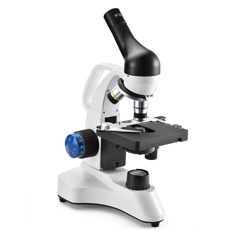 跨境热销生物显微镜单目教学医疗细胞研究仪器LED照明360°旋转