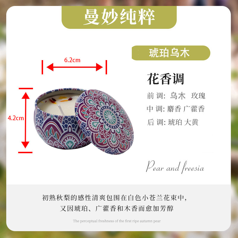 铁罐蜡烛大豆蜡香氛干花熏香蜡烛跨境手工香薰蜡烛杯批发|undefined