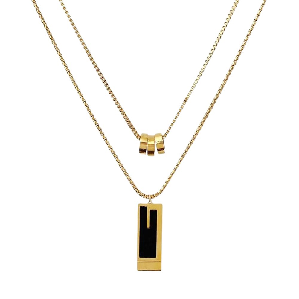 Collana minimalista a doppio strato donna gioiello moda_voghion.com