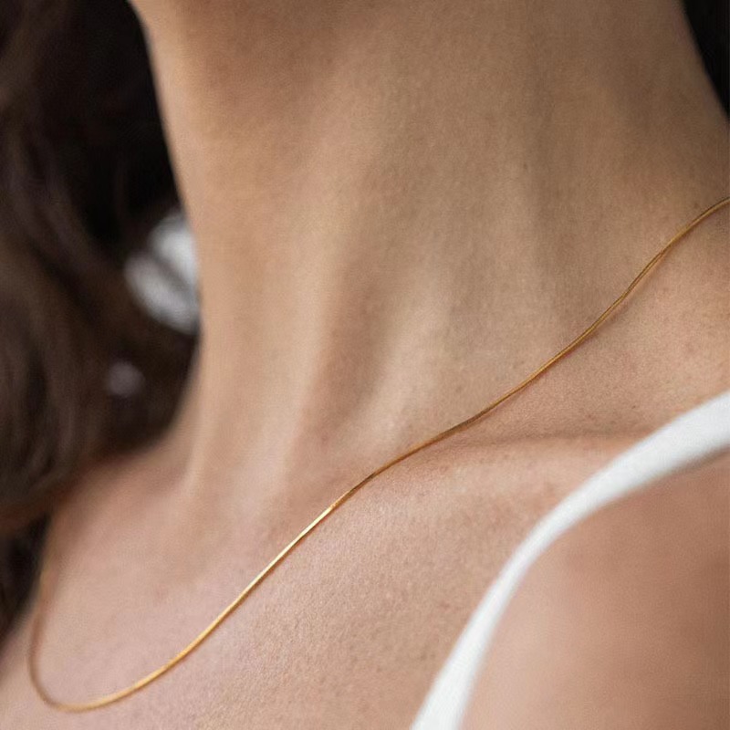 1 Piece Quantity Holiday, Daily Occasion Solid Color 304 Stainless Steel Elegant Simple Style 304 Stainless Steel Necklace