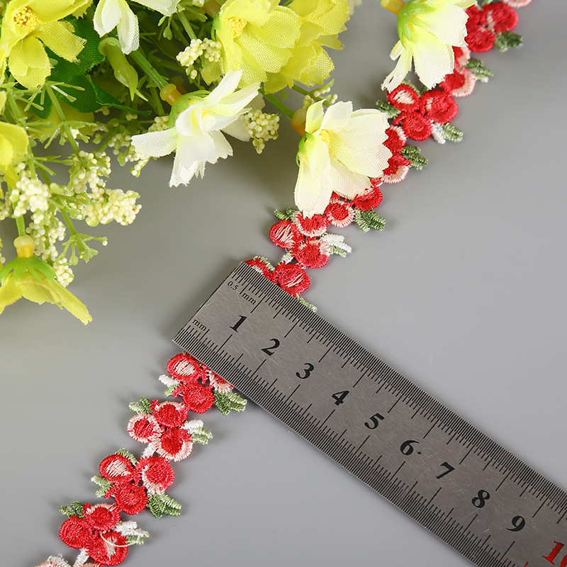 2CM丸さくらんぼ七色民族風水溶レースレース刺繍衣装アクセサリーネックレスブレスレットイヤリング