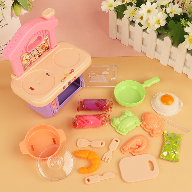 Meijia Yuan ダイニングテーブル オムレツマシン (ポッピングキャンディー + ゼリー) 子供用楽しいままごとキャンディー 22g*6 個 (箱入り)|undefined