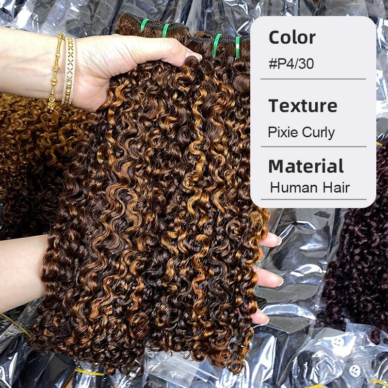 Cortina de Cabello Humano Rizado, Tejido a Mano, Apto para Tinte, para Mujeres