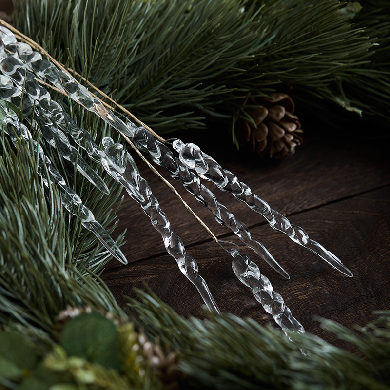 Madera transfronteriza decoración de Navidad colgante decoración de hielo decoración transparente acrílica patinaje