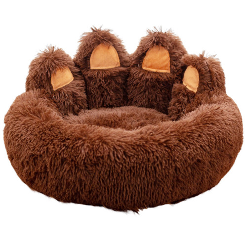 Cross-border new cute thick dog bed long plush pet bed all-season universal large pet mat cute cat bed