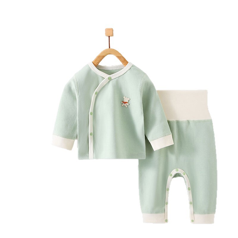 婴儿套装春秋款舒绒高腰护肚保暖家居服宝宝保暖衣外出打底套装|undefined