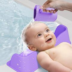 シリコンポータブルシャンプーボウル、幼児や高齢者向けのシャンプーカップ付き、涙のないシャンプーパッド