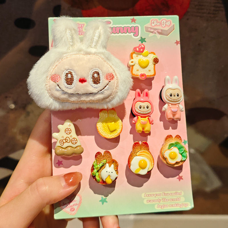 [플러시 화이트 테리 천] 신발 버클 9개