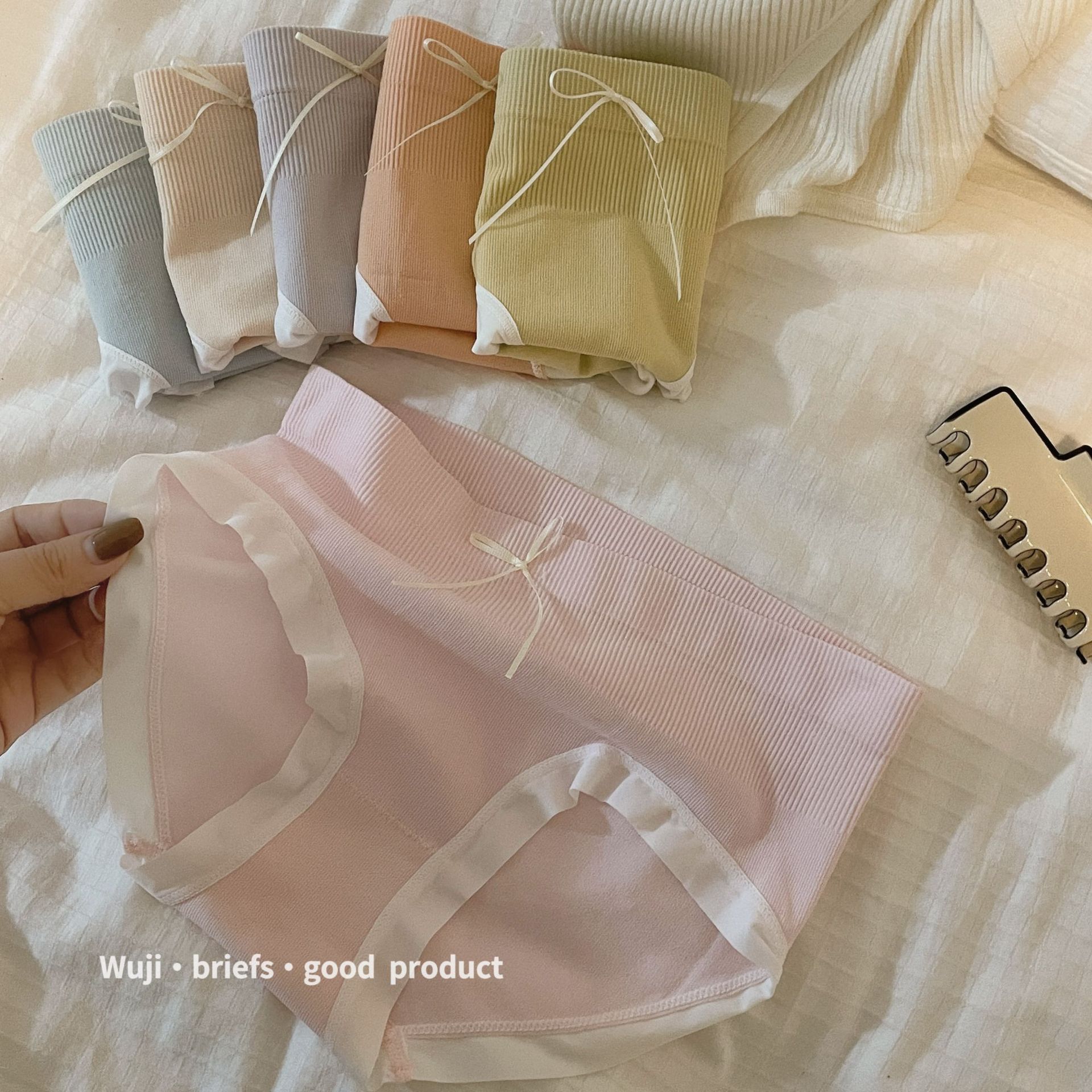 My good-quality orange mousse~Soft and soft cloud women's underwear thin breathable soft and elastic women's briefs