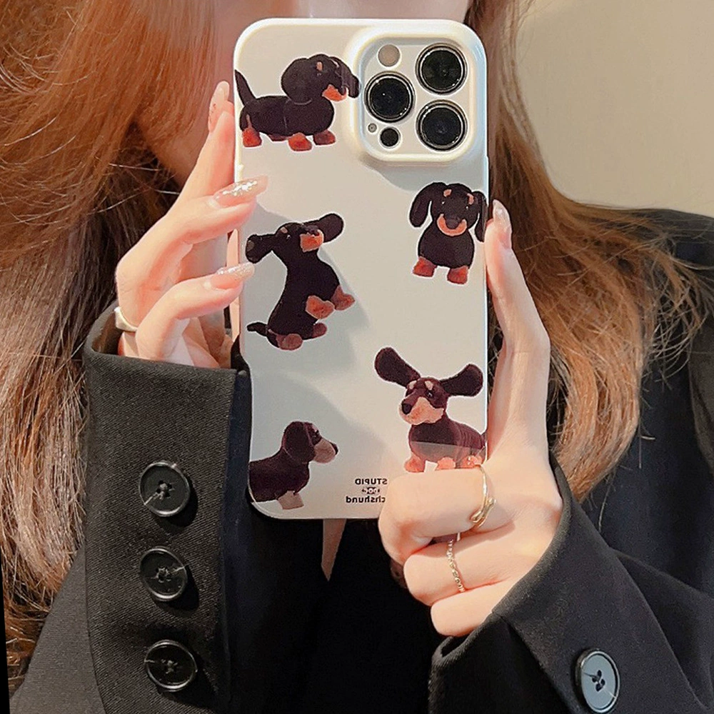 Чехол для телефона (Apple) iPhone 17 — Filin Cream Dachshund, мягкая крышка, совместим с несколькими моделями