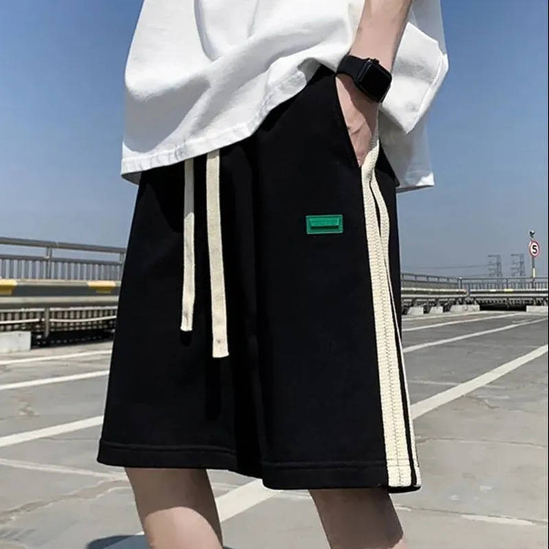 Pure Cotton Shorts Men's Basketball American Style Summer Thin Casual Sports Trendy Brand High Street Plus Size Five Pants Trendy