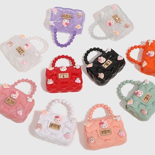 New Children's Coin Purse Mini Bag DIY Creative Cartoon Jelly Bag Silicone Coin Purse Candy Crossbody Bag