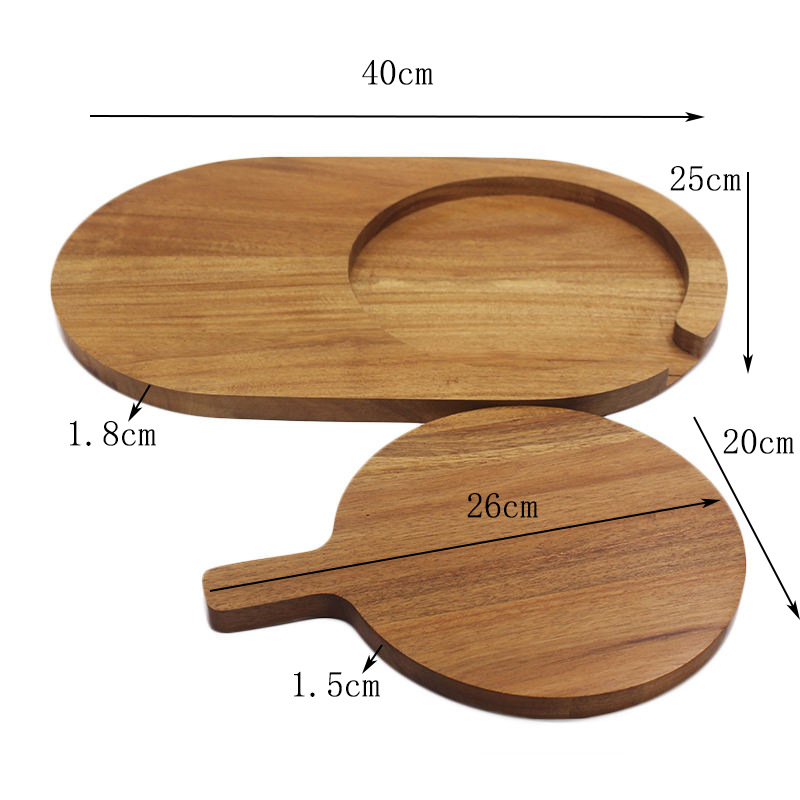 Tabla de cortar de madera multifuncional tabla de cortar hogar tabla de cortar carne de res pizza tablero queso Queso bandeja desayuno plato